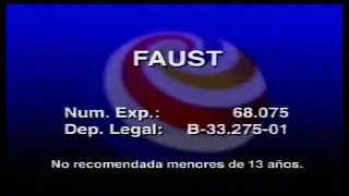 FAUST: LA VENGANZA ESTÁ EN LA SANGRE (2001) | Intro VHS España