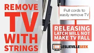 How To Take Off A TV Wall Mount With Strings. Detailed Vídeo For Pull String Mounts