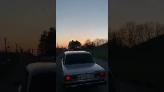 ВАЗ 2107 и красивый закат 