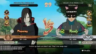 NARUTO X BORUTO Ultimate Ninja STORM CONNECTIONS ranked match orochimaru vs rock lee