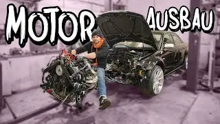 He's getting out! Engine removal on the RS4 Limo | Philipp Kaess |