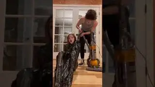 VACUUM TRASHBAG CHALLENGE 🤣 