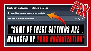 How to fix "Some of these settings are managed by your organization" in windows 11