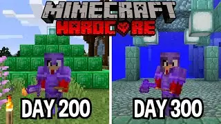 I Survived 300 Days In Hardcore Minecraft...
