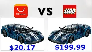 This surprised me! LEGO Technic 2022 Ford GT vs Cheap Chinese copy comparison