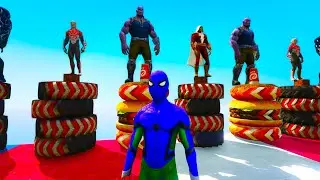 GTA 5 Epic Ragdolls | Spiderman and Super Heroes Jumps/fails Episode 107 (Euphoria Physics)