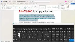 Shortcuts to use format painter in word