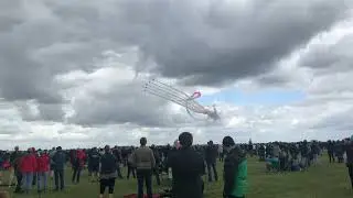 Red Arrows, Royal Air Force - Airshow 2022 at the military air force base in Karup, Denmark