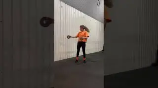 Standing twists; plates in hands