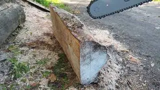 Распил бревна на доски Husqarna 372 xp