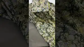 Шелк с витражным принтом🏷️46245 скомбинированной костюмной тканью🏷️49888 