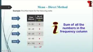 STATISTICS || MEAN || DIRECT METHOD