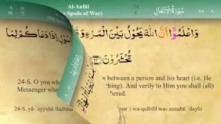 008 Surah Al Anfal with Tajweed by Mishary Al Afasy (iRecite)