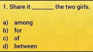 Prepositions Quiz | BY AT WITH FOR | Choose the Correct Prepositions Test