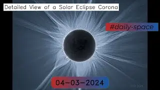 Detailed View of a Solar Eclipse Corona - 04-03-2024