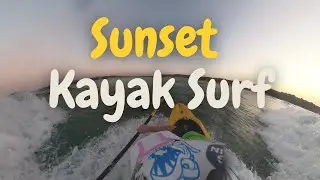 Sunset kayak surf Hayle
