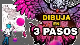 3 PASOS para hacer CUALQUIER dibujo con ADOBE ILLUSTRATOR