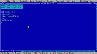 Turbo C input and output