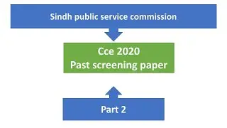 Spsc cce2020 past screening test paper part 2 |past paper|Academy For All