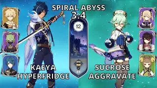Spiral Abyss 3.4 Kaeya Hyperfridge & Succrose Aggravate F2P