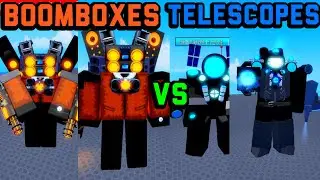 every boombox and telescope Titan vs bosses in super box siege defense Roblox
