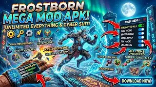 👉 Frostborn Mod APK 2026: Mega Mod Menu - Unlimited Everything & Cyber Suit! 🥶🛡️