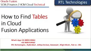Oracle Fusion Cloud How to Find Table Names | BI Reports | Documentation | Finance | HCM | SCM |