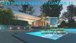 GTX 1650 4 GB RENDER TESTING AT LUMION 11 | FULL HD VIDEO