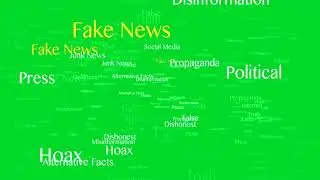 Fake News Keywords Green Screen (No Copyright)
