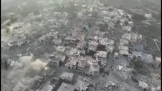 Ce qu’il reste de Yaroun, un village mixte de musulmans et de catholiques à la frontière libanaise.