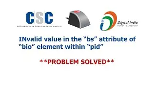 INvalid value in the “bs” attribute of “bio” element within “pid” | How to Fix error Invalid Value