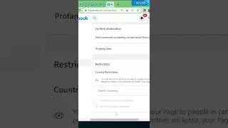 🎯 How to activate country restriction from Facebook page 