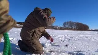 зимняя рыбалка на Оке на протяжку, подтяг, дурилку в феврале. Рыбацкие байки.
