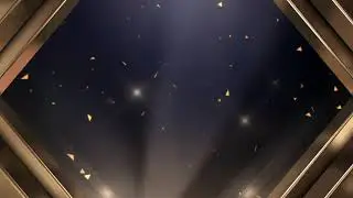 Golden high end style corporate business particle | Background Video