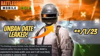 BGMI Official UNBAN DATE 🇮🇳 By KRAFTON