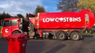 Low Cost Bins Mercedes-Benz Side Loader On Residential Waste Collection + Bonus Onboard Footage