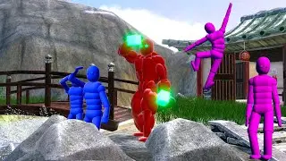 NPC Wars & Active Ragdoll Physics! NPC Fighting in Overgrowth