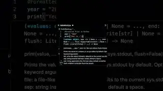 Python Formatted Print 