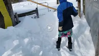 😲Clearing snow from the roof! 🔥Good way! Part 3