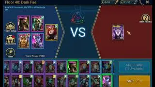 Raid Shadow Legends RSL Hard Doom Tower Rotation 3 Floor 40 Dark Fae Semi Auto