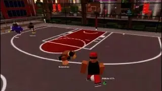 Playing a 1v1 on Highschool Hoops Demo on roblox vs my friend i made him rage quit