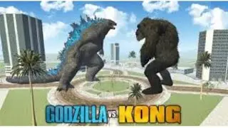 Godzilla vs kong fight //Indian bike driving 3D#viral #tranding