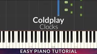 Coldplay - Clocks EASY Piano Tutorial + Lyrics