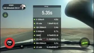 Waqas EVO VI half mile in-car