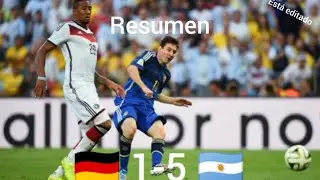 Alemania 1-5 argentina resumen