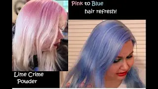 Pinky Blonde to Periwinkle Blue Hair Lime Crime Powder