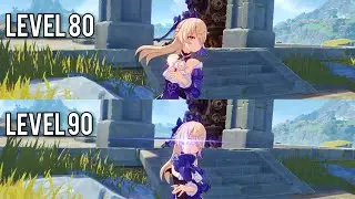 Fischl A4 Aggravate Damage - Level 80 vs Level 90 with Realistic Build | Amazing Dendro Reaction
