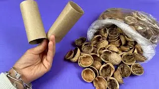 Look What I Did With Walnut Shells and Toilet Paper Rolls!