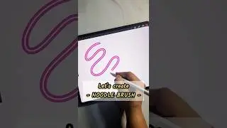 Make NOODLE BRUSH in Procreate ✨️😄 #shorts #procreatebrushes #lettering