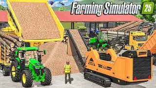 Massive Forestry Operation w/ Millions of Wood CHIPS! | MILLIONAIRE FARM | Farming Simulator 25